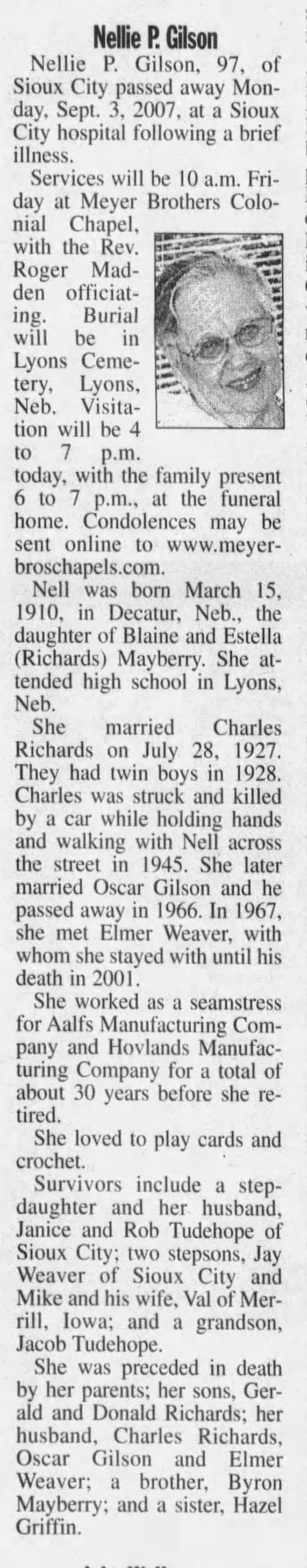 Clipping from Sioux City Journal
